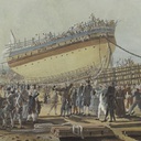 Lancement_du_vaisseau-de_64_canons_le_Caton_à_Toulon_en_1777