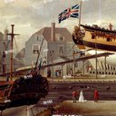 Sixth-rate on the stocks, 1758, by John Cleveley Senior (ca 1712-1777